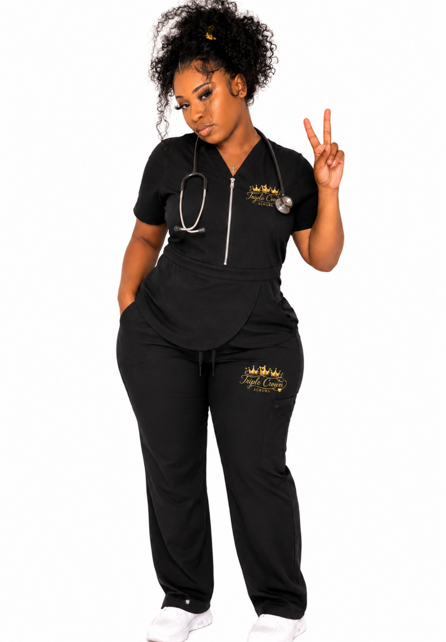 Classic 2 Piece Scrub Set - Black