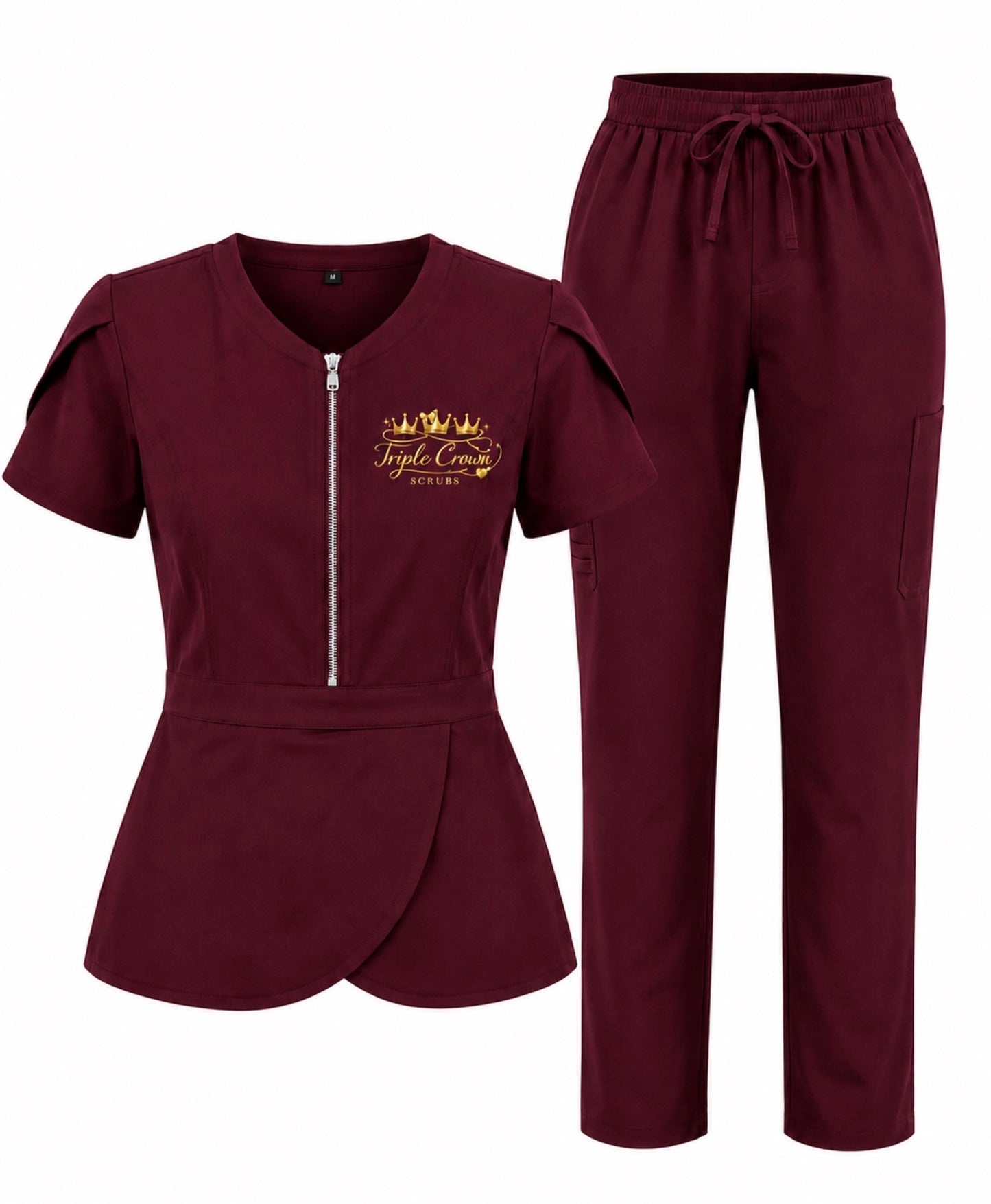 Wine With Me 2 Piece Scrub Set - Wine