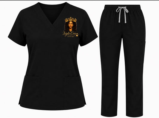 I’ve been Crowned 2 Piece Scrub Set - Black