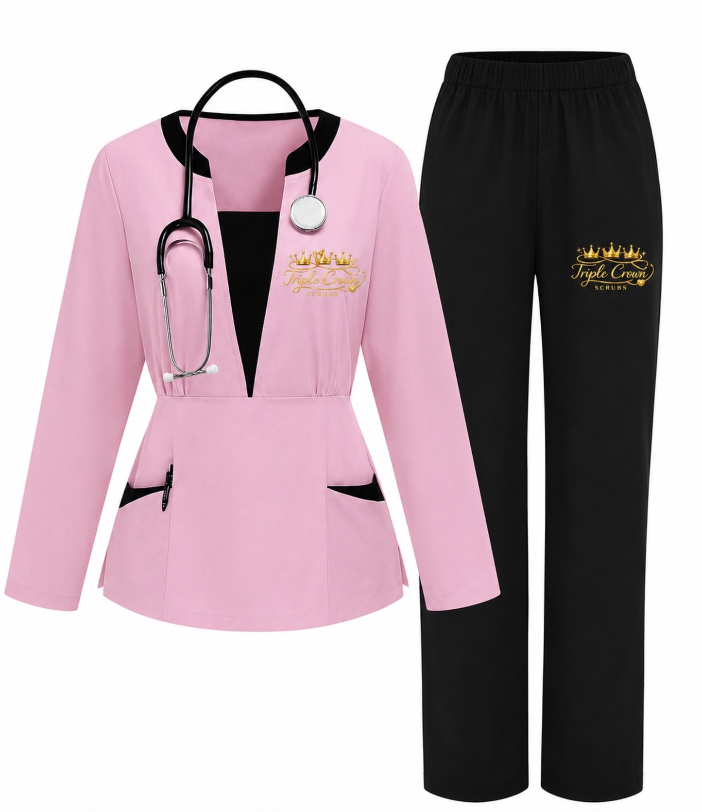 Essential Blush Scrub Set - Pink