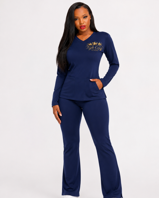 Stretch Scrub Set - Navy