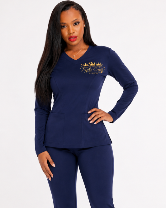 Stretch Scrub Set - Navy