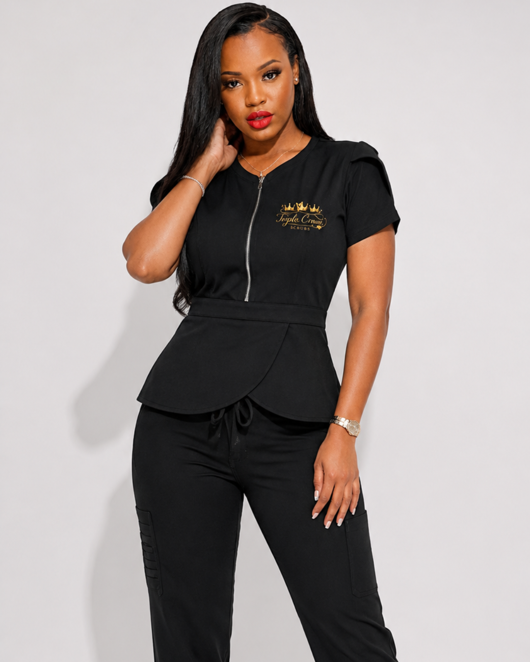 Classic 2 Piece Scrub Set - Black