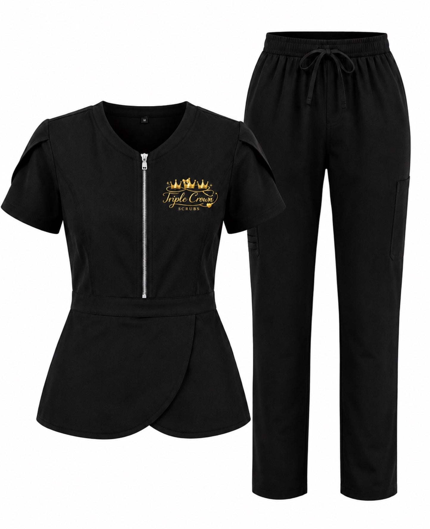 Classic 2 Piece Scrub Set - Black