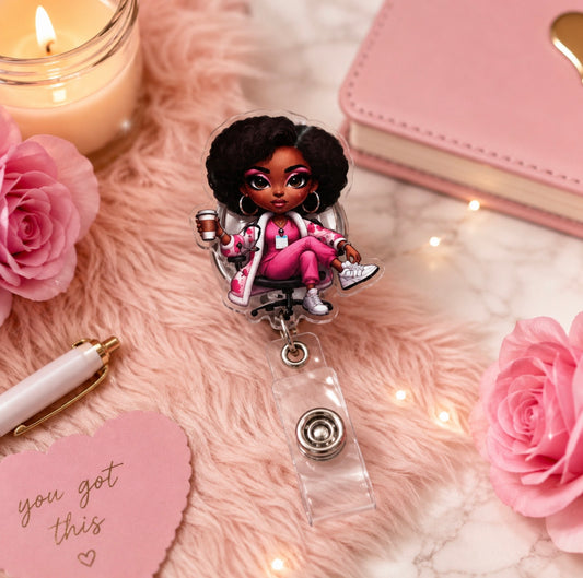 Pretty in Pink Badge Reel