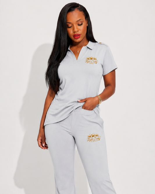 In the Moment Comfort Scrub Set - Light Grey