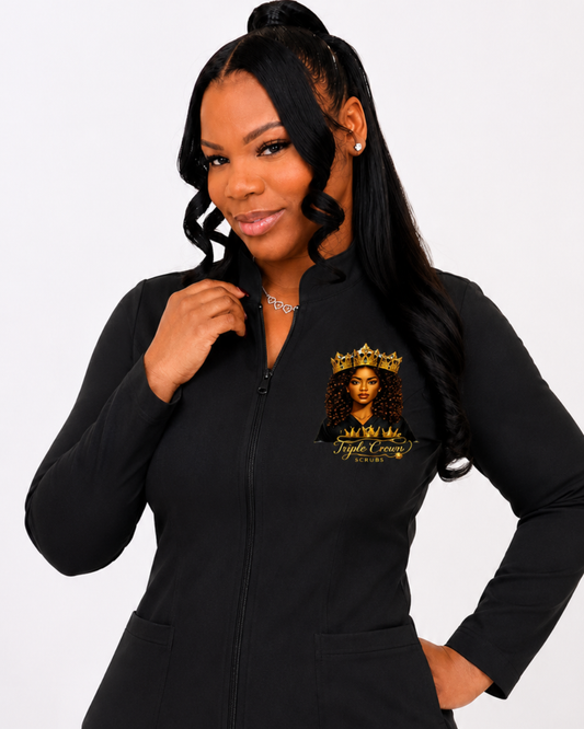 Limited Edition Royalty Scrub Jacket - Black