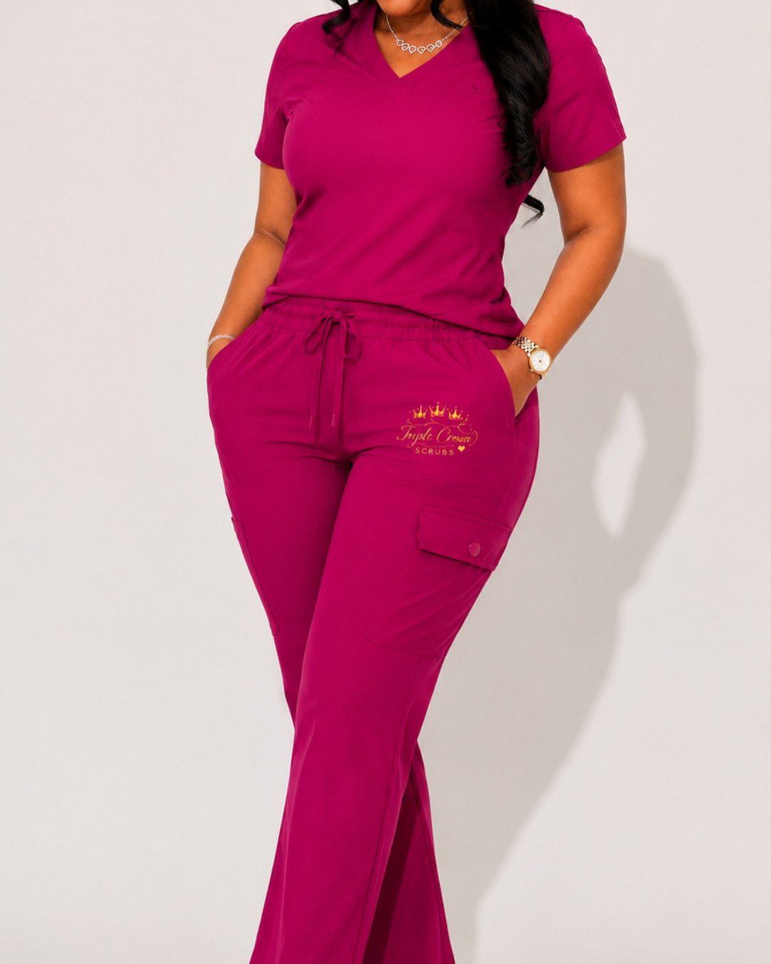 Pretty In Pink Scrub Stretch Pants only