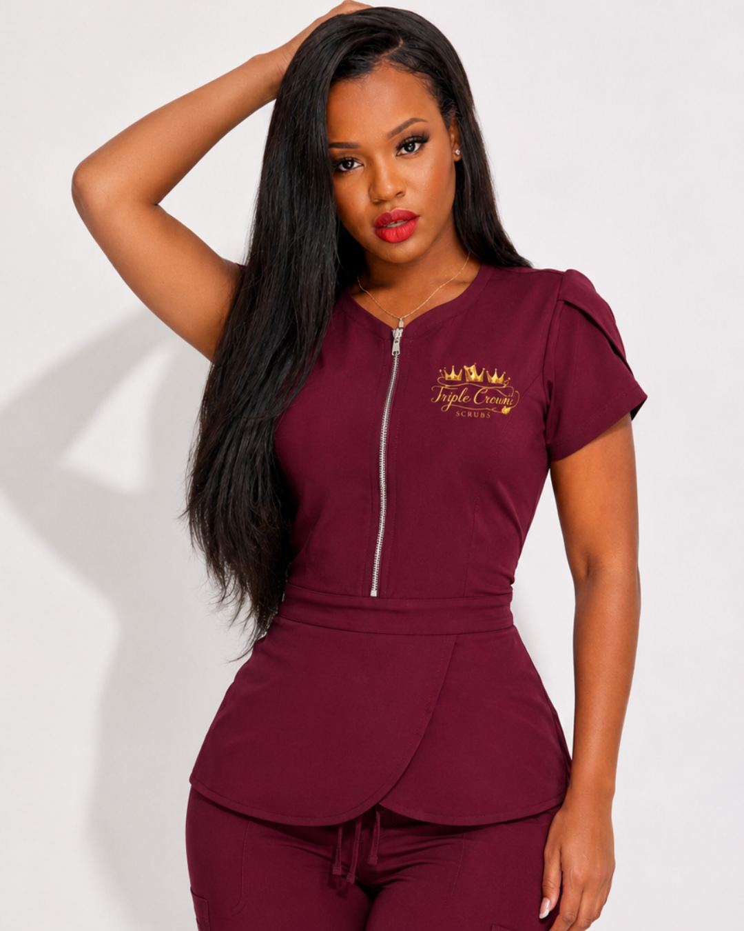 Wine With Me 2 Piece Scrub Set - Wine