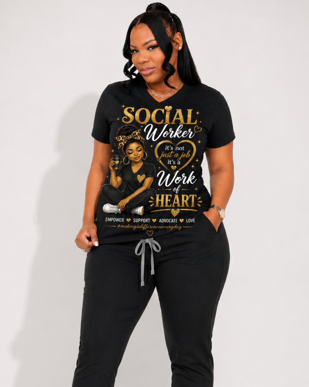 Work of Heart Tee - Social Work Tshirt only