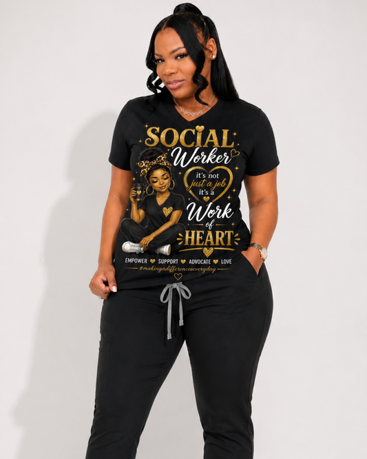 Work of Heart Tee - Social Work Tshirt only